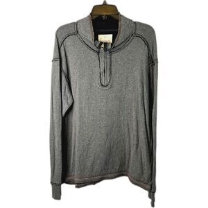 North River Raw Hem Long Sleeve 1/4 Zip Shirt Mens Size Large